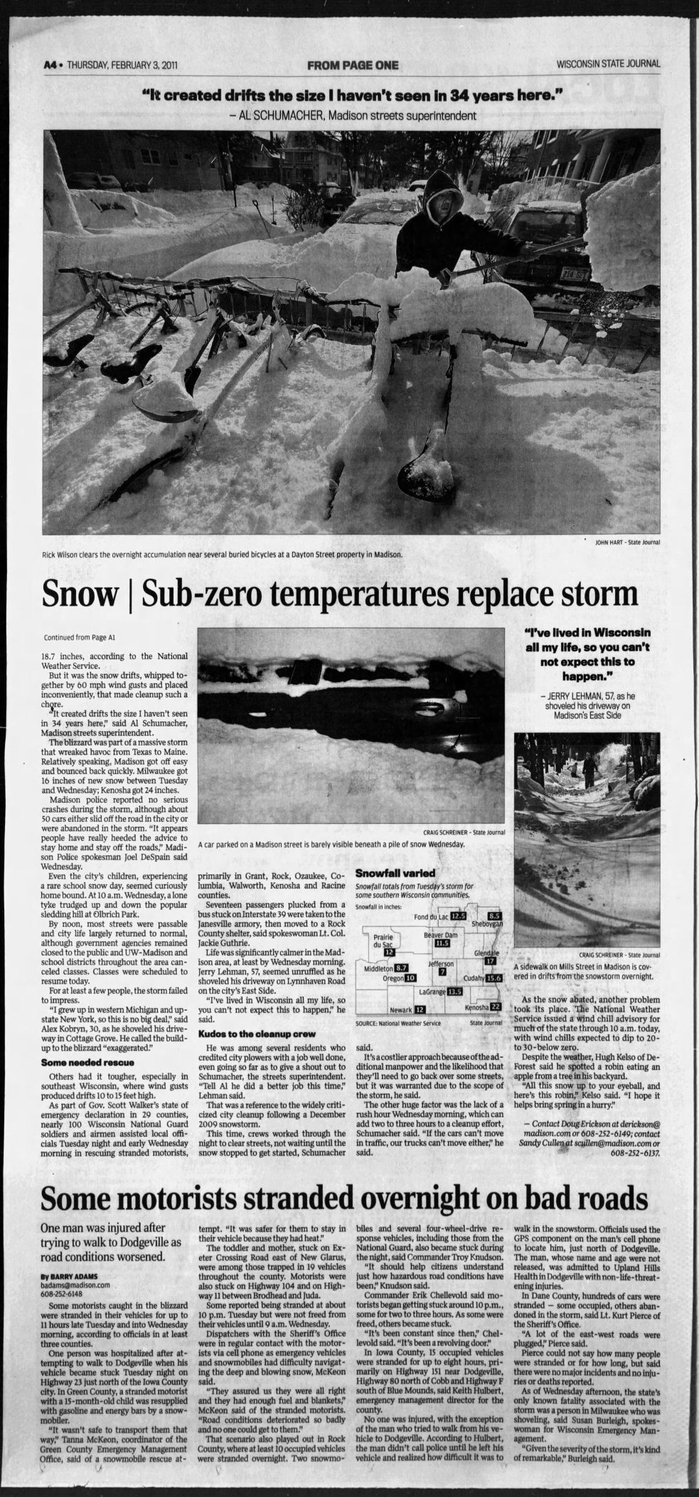 State Journal coverage Feb. 3, 2011